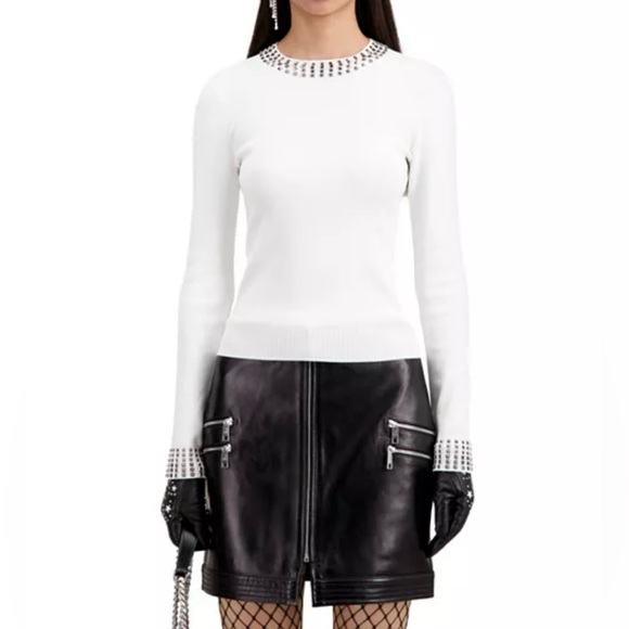The Kooples studded crew neck sweater